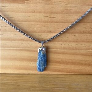 Raw Blue Kyanite Necklace